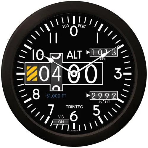 14" Modern Altimeter Clock