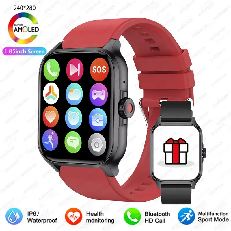 1.85” Bluetooth Calling, Blood Oxygen & Heart Rate Monitor, 100  Sports Modes, IP68 Waterproof Fitness Tracker