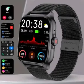 1.85” Bluetooth Calling, Blood Oxygen & Heart Rate Monitor, 100  Sports Modes, IP68 Waterproof Fitness Tracker