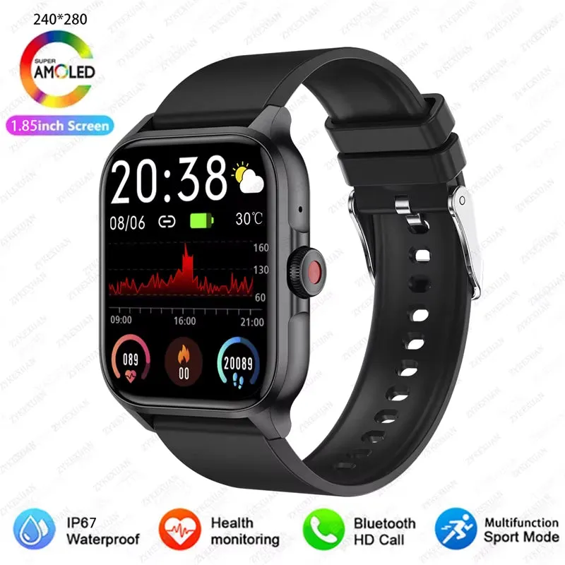 1.85” Bluetooth Calling, Blood Oxygen & Heart Rate Monitor, 100  Sports Modes, IP68 Waterproof Fitness Tracker