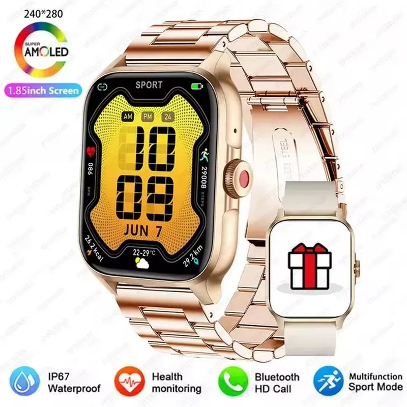 1.85” Bluetooth Calling, Blood Oxygen & Heart Rate Monitor, 100  Sports Modes, IP68 Waterproof Fitness Tracker