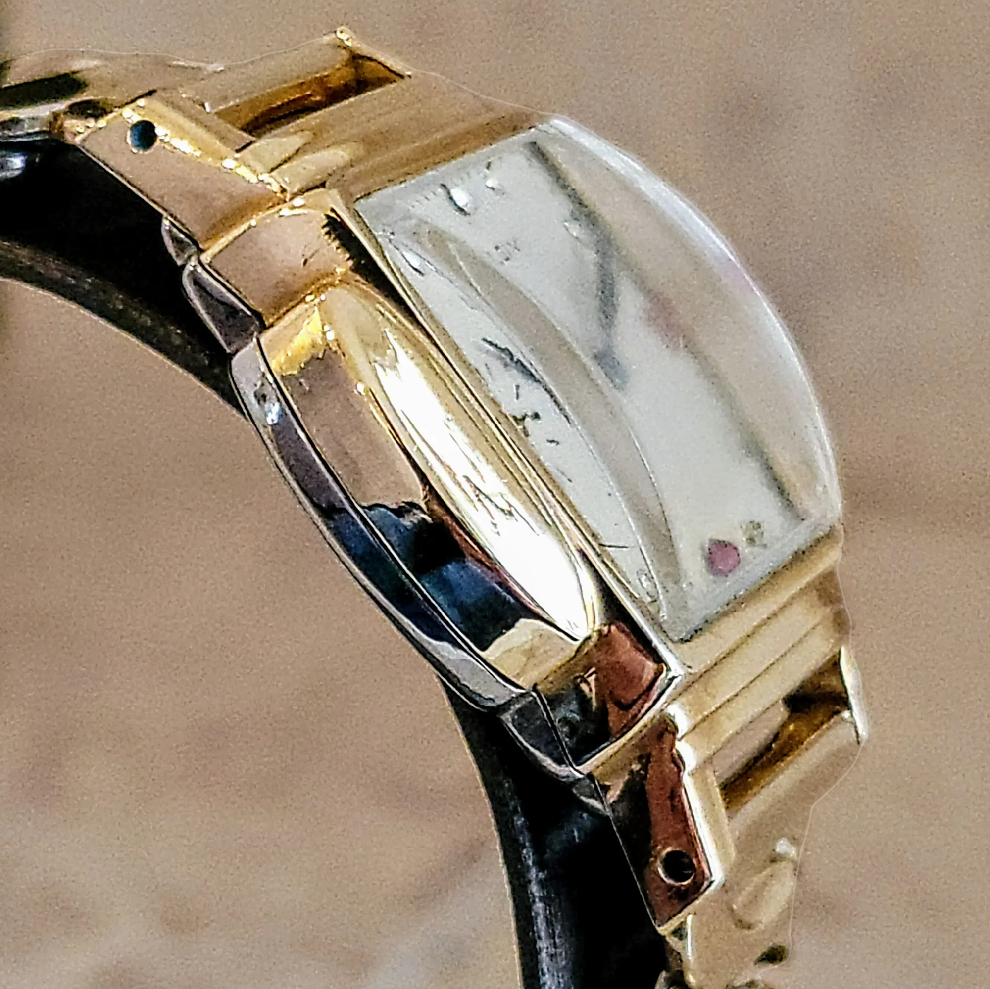 1920 ELGIN Watch Diamond & Ruby Dial Wristwatch Grade 431 U.S.A.