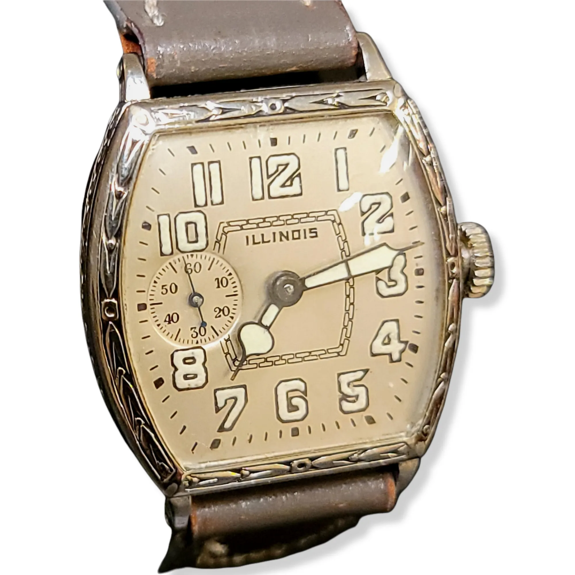1929 Illinois Whippet Barrel Tonneau Engraved Case Grade 903 15 Jewels
