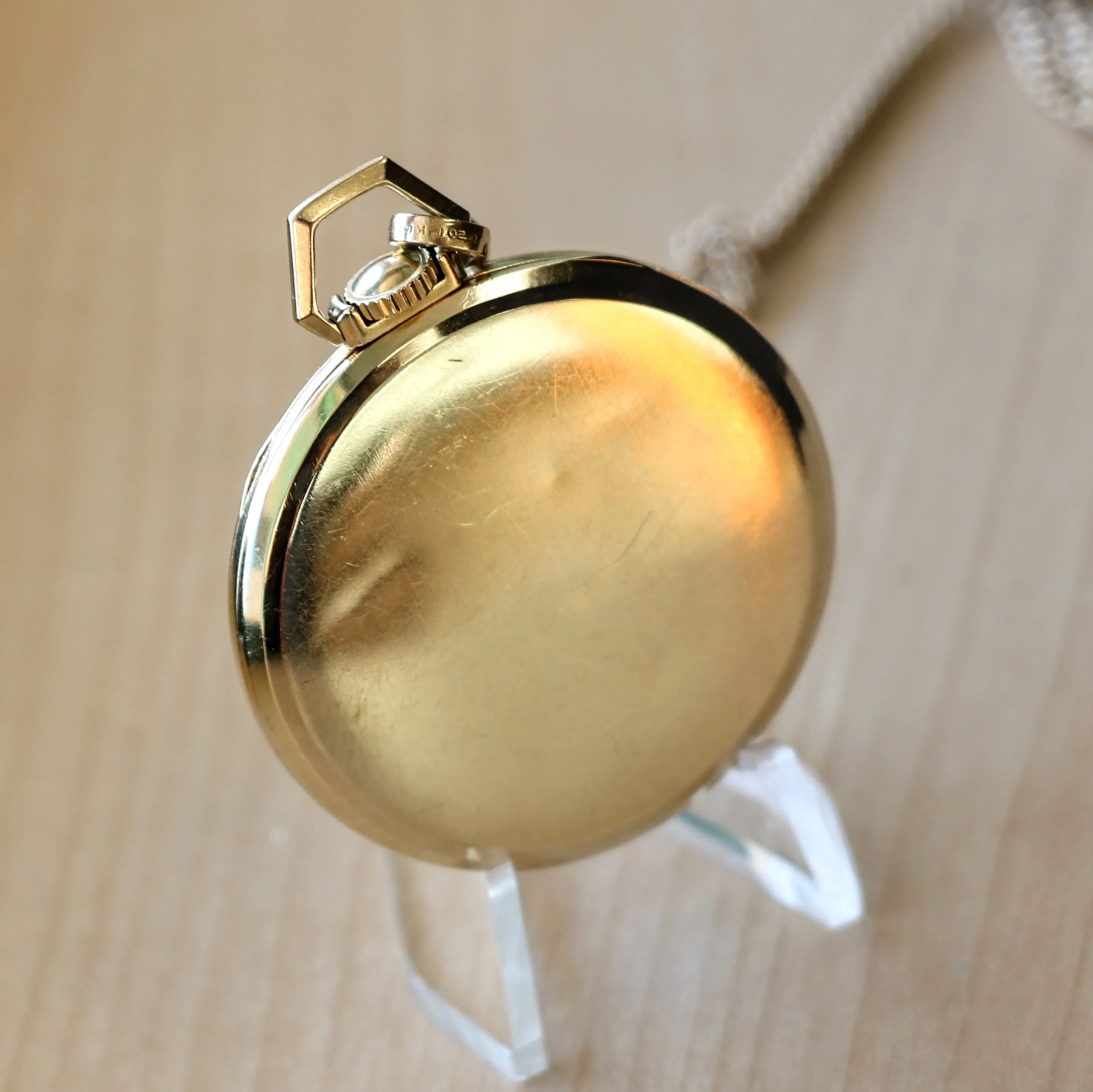 1940s LYCEUM Pocket Watch 17 Jewels 14K GOLD Vintage Swiss Made Watch