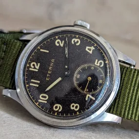 1942 ETERNA WWII Military Jumbo Wristwatch Ref. 138.92 Cal. 852 - Radium Dial Watch