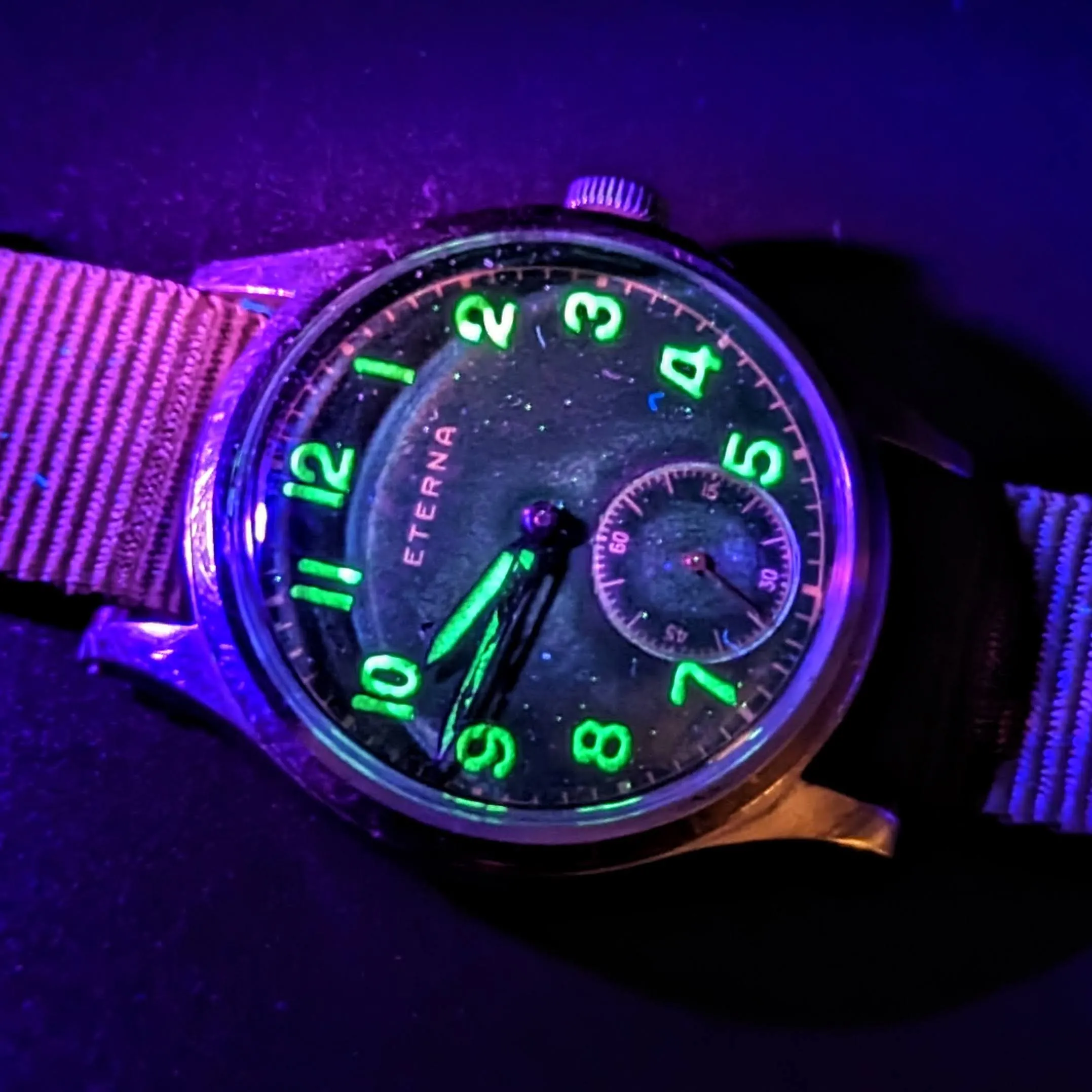 1942 ETERNA WWII Military Jumbo Wristwatch Ref. 138.92 Cal. 852 - Radium Dial Watch