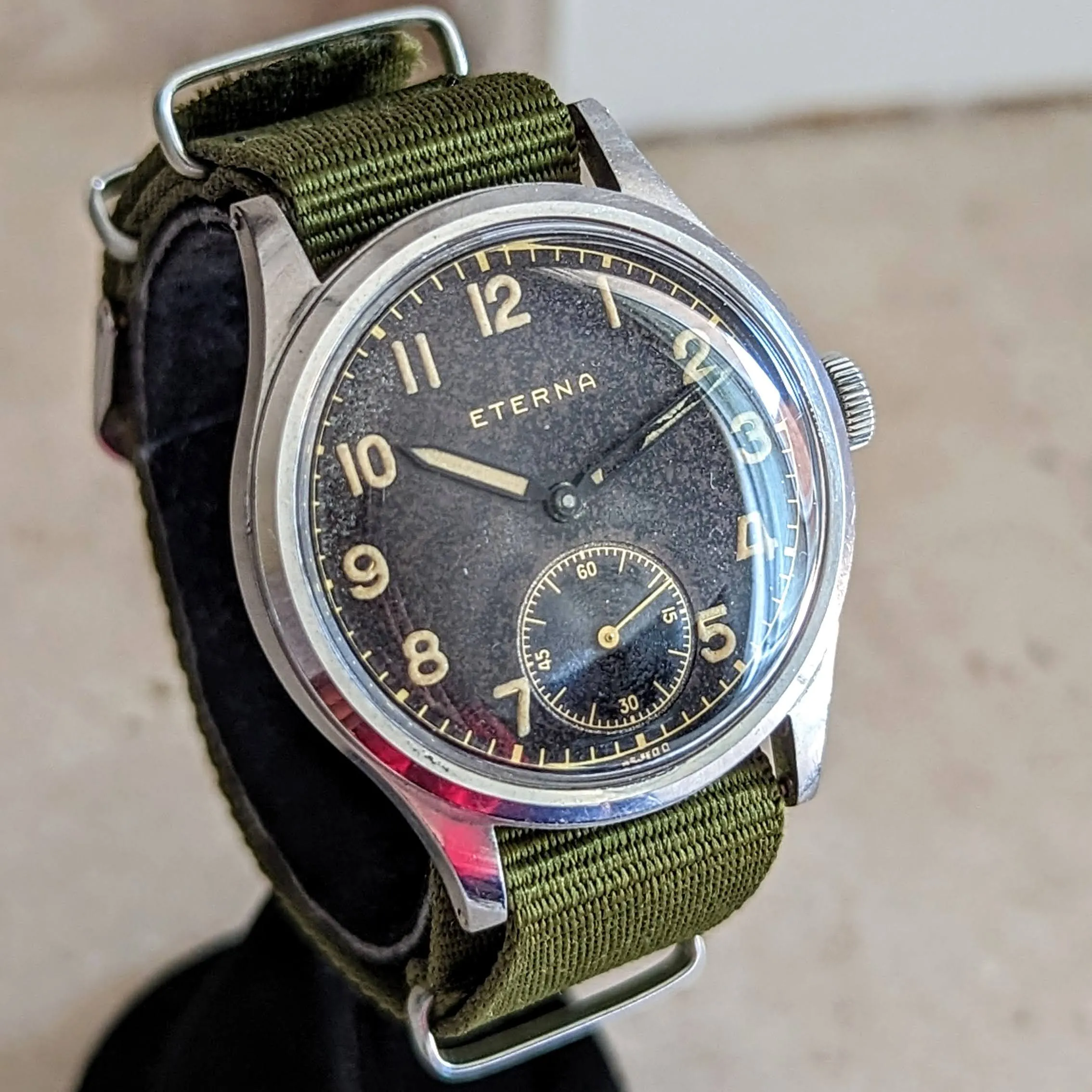 1942 ETERNA WWII Military Jumbo Wristwatch Ref. 138.92 Cal. 852 - Radium Dial Watch