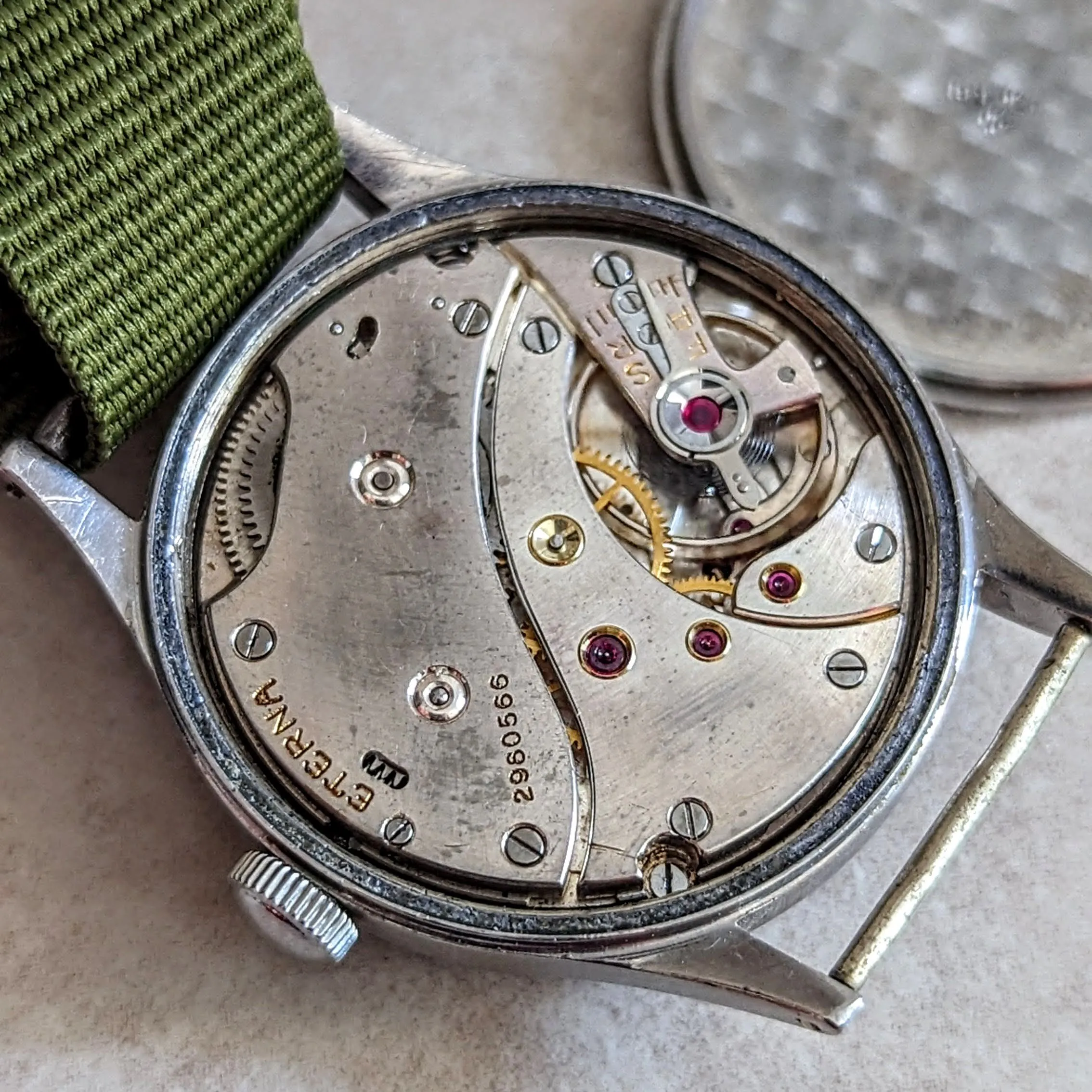 1942 ETERNA WWII Military Jumbo Wristwatch Ref. 138.92 Cal. 852 - Radium Dial Watch