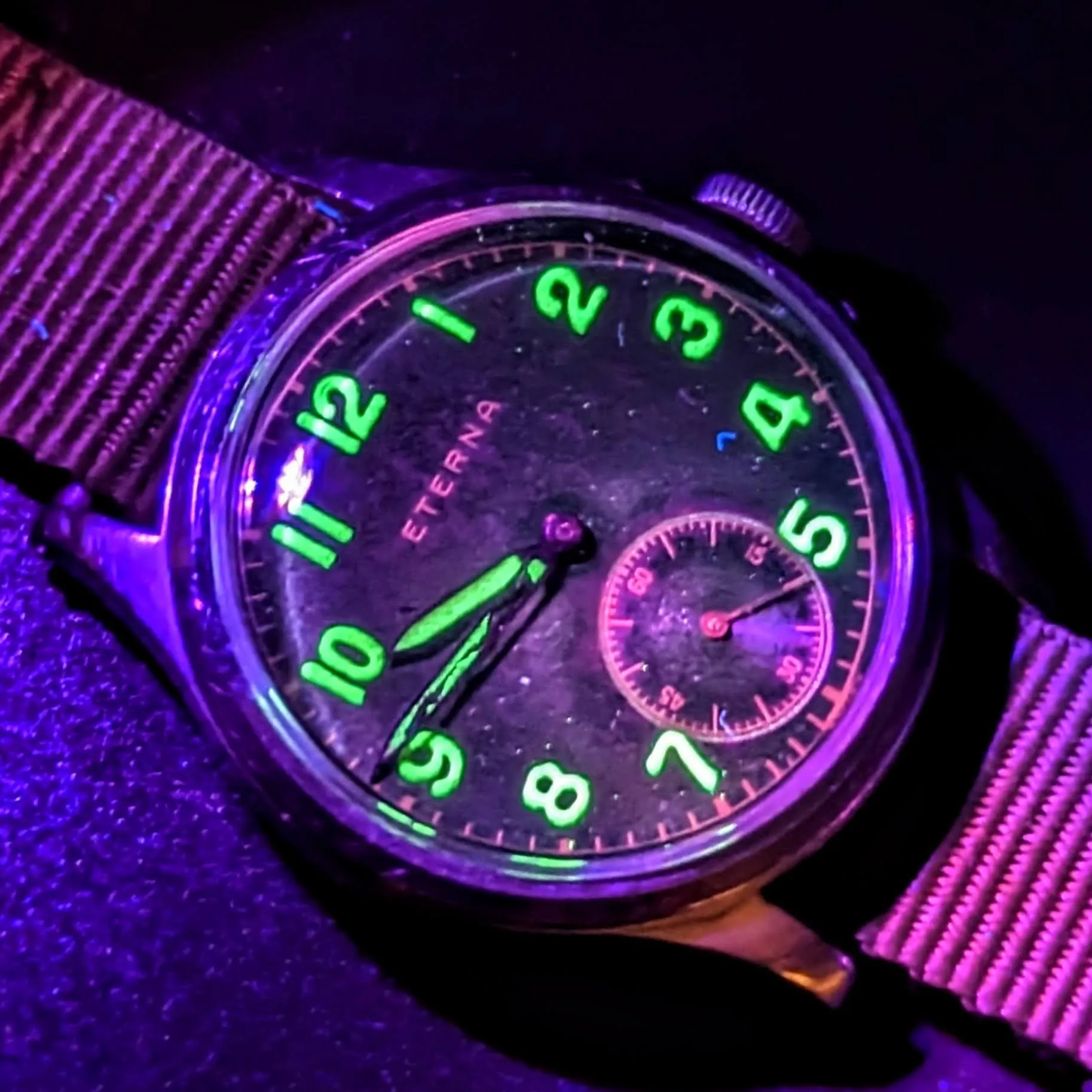 1942 ETERNA WWII Military Jumbo Wristwatch Ref. 138.92 Cal. 852 - Radium Dial Watch
