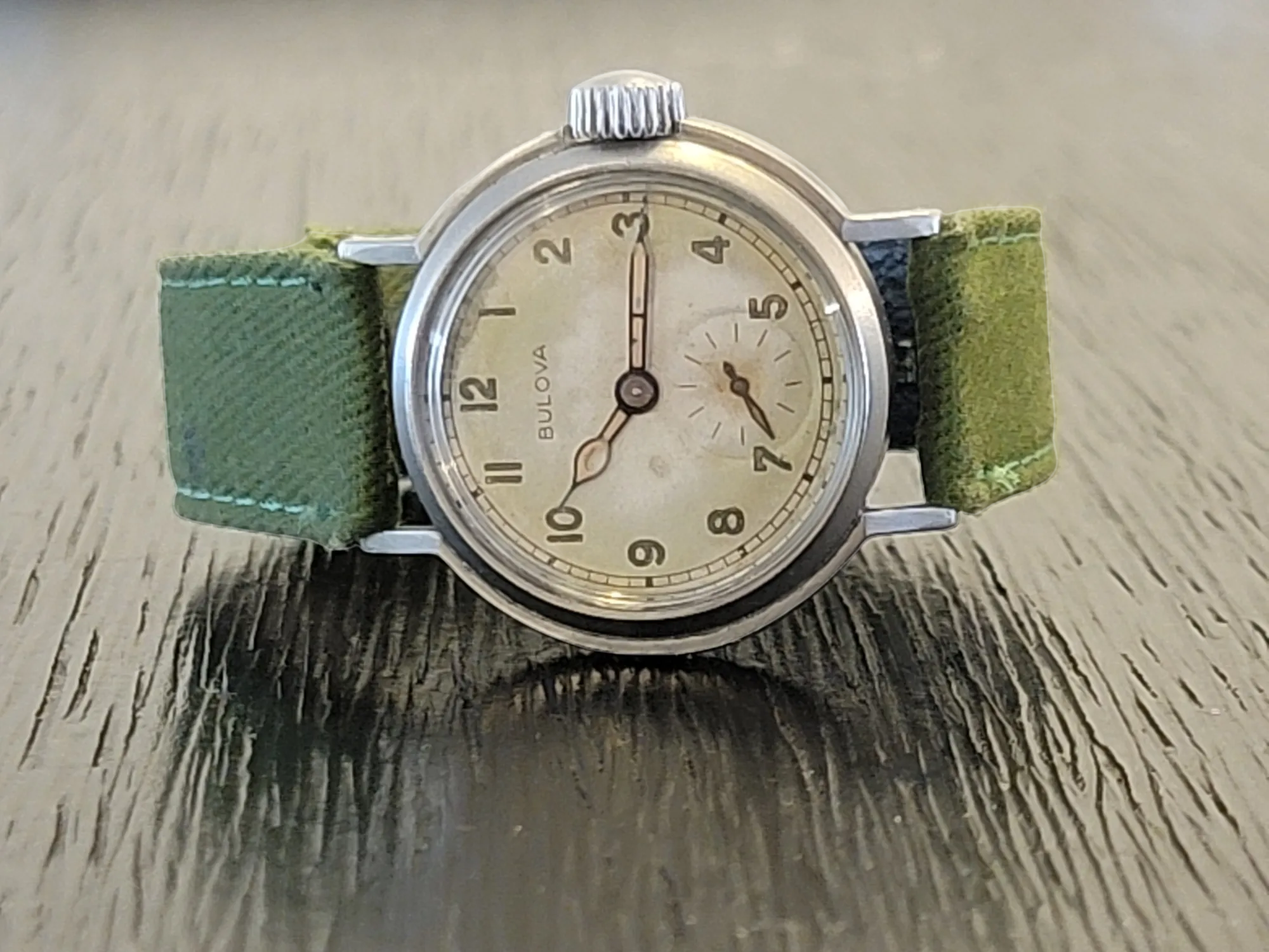 1945 BULOVA WWII Military Issue Watch Ord. Dept. U.S.A. Wristwatch