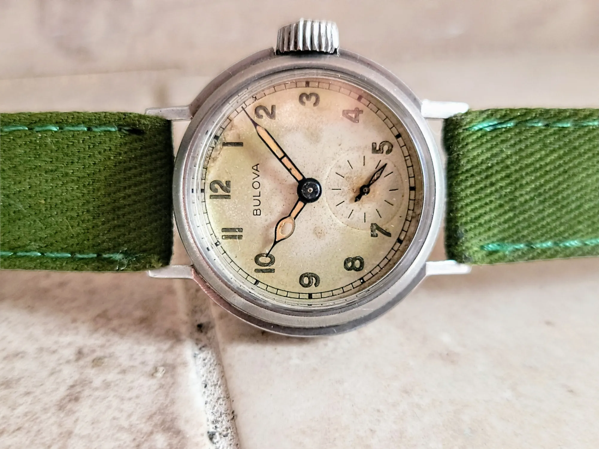 1945 BULOVA WWII Military Issue Watch Ord. Dept. U.S.A. Wristwatch