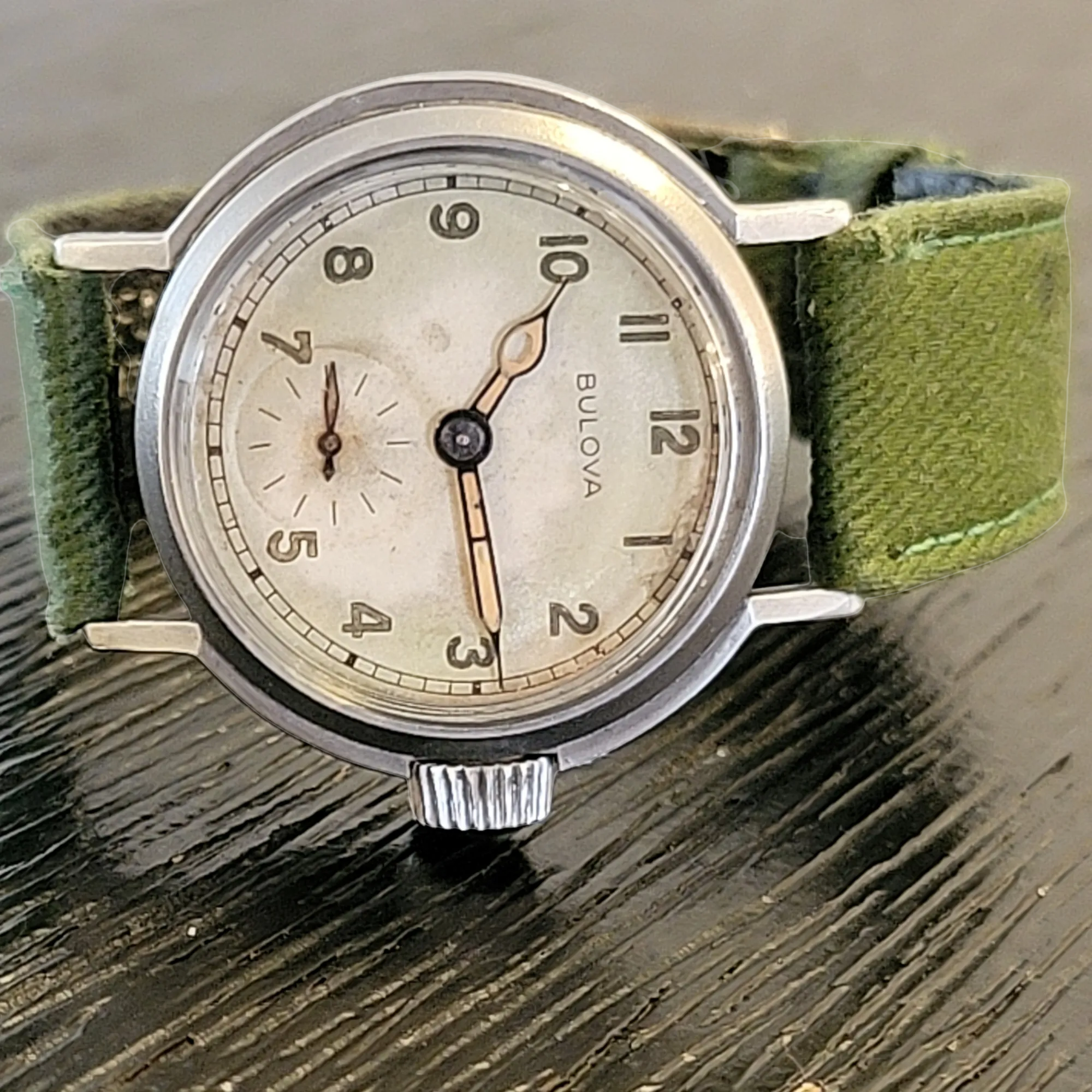 1945 BULOVA WWII Military Issue Watch Ord. Dept. U.S.A. Wristwatch