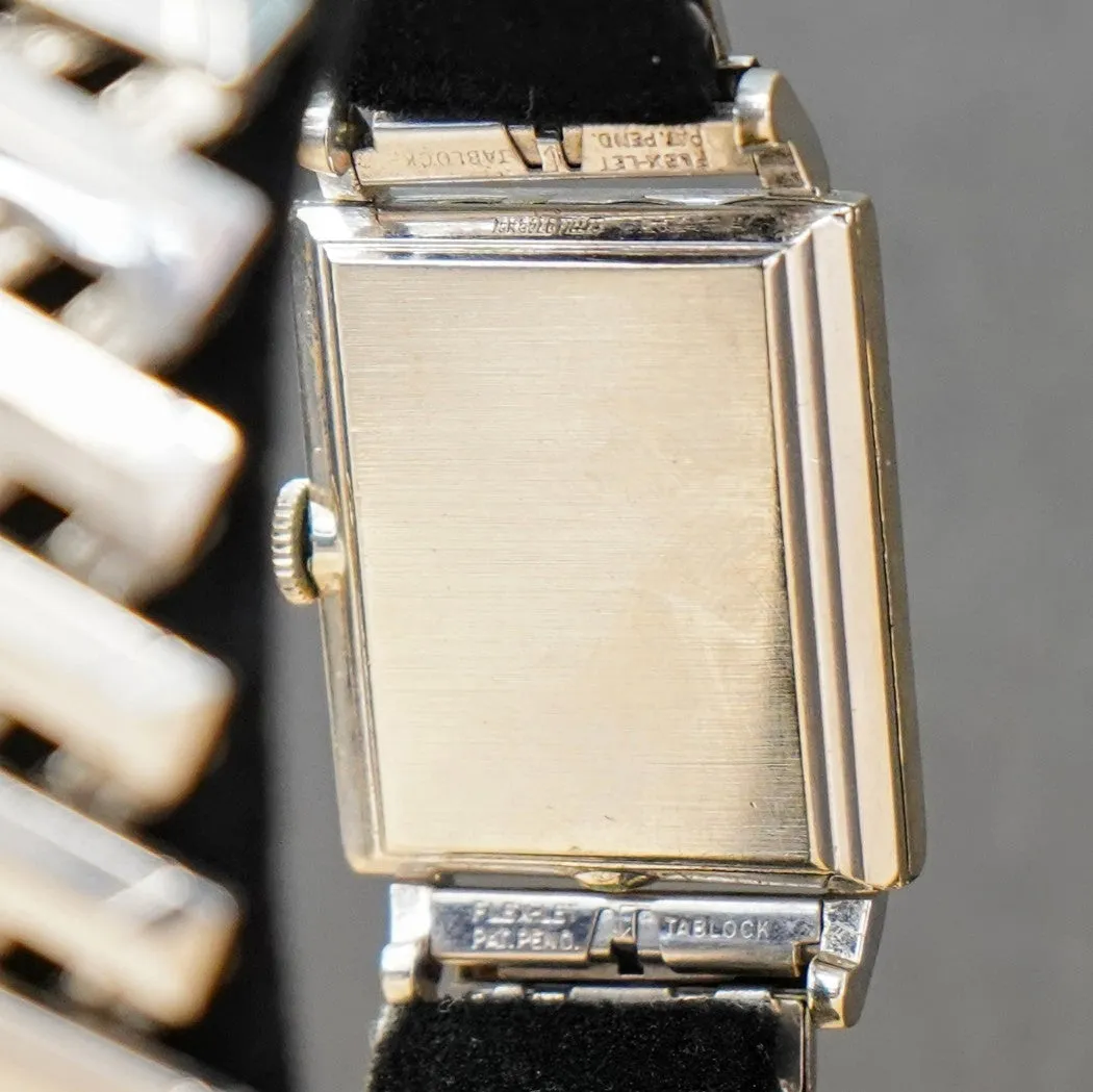 1960 LONGINES Watch 17 Jewels Cal. 370 Tank Case & Fancy Lugs Wristwatch - In Box!