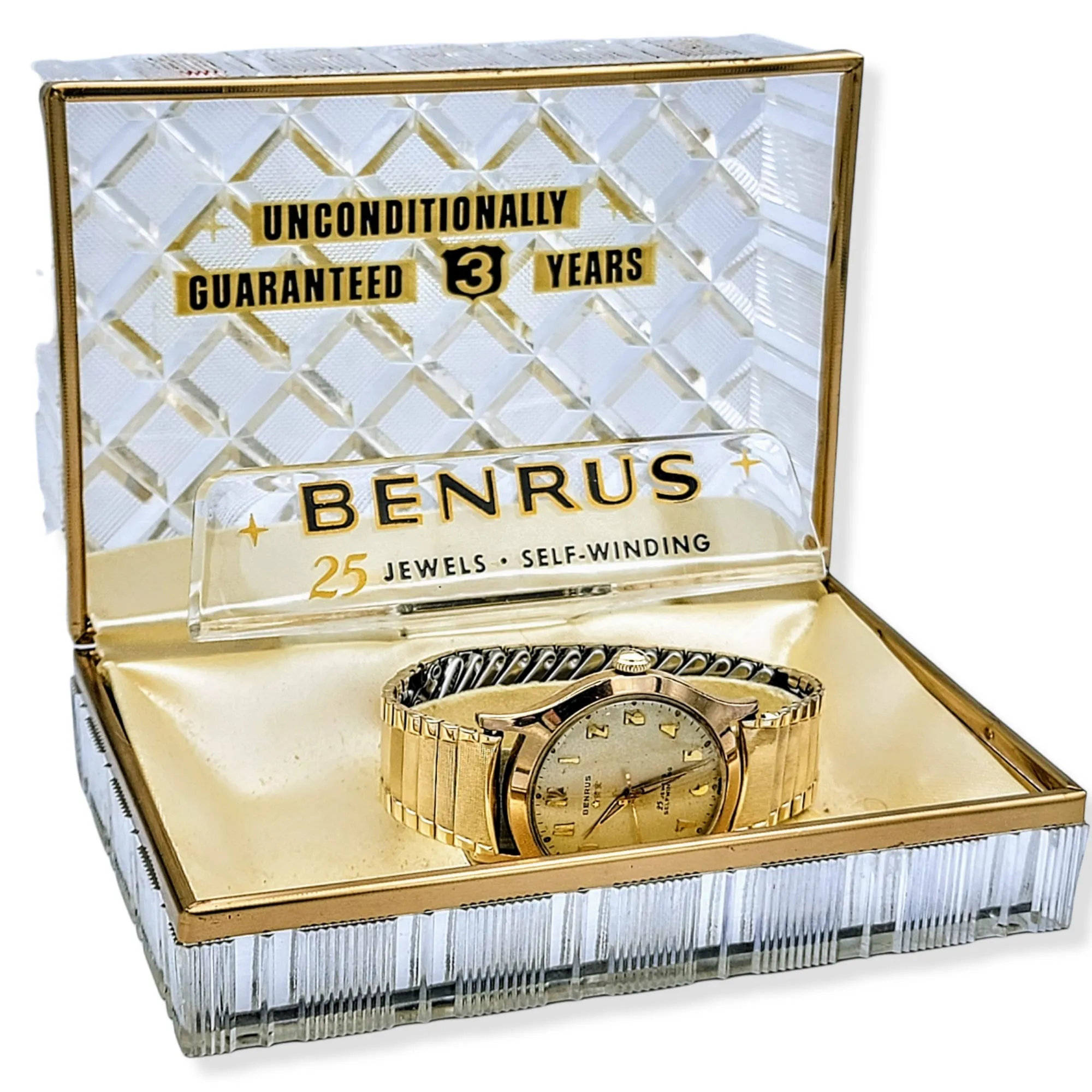 1960's BENRUS Three Stars Self-Winding Watch Cal. ETA 2375