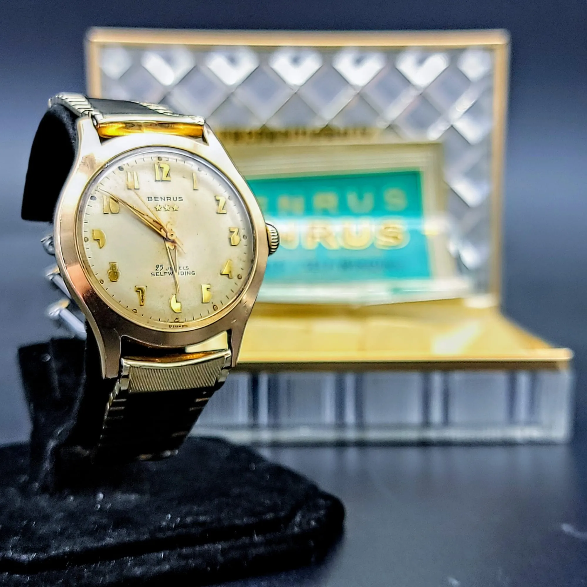 1960's BENRUS Three Stars Self-Winding Watch Cal. ETA 2375