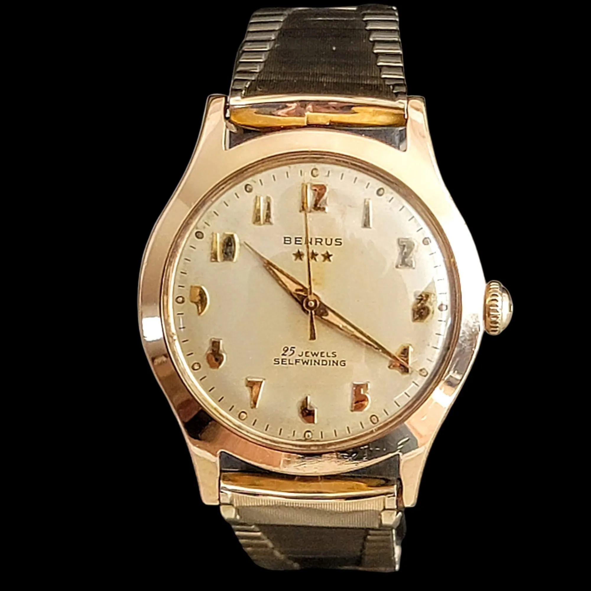 1960's BENRUS Three Stars Self-Winding Watch Cal. ETA 2375