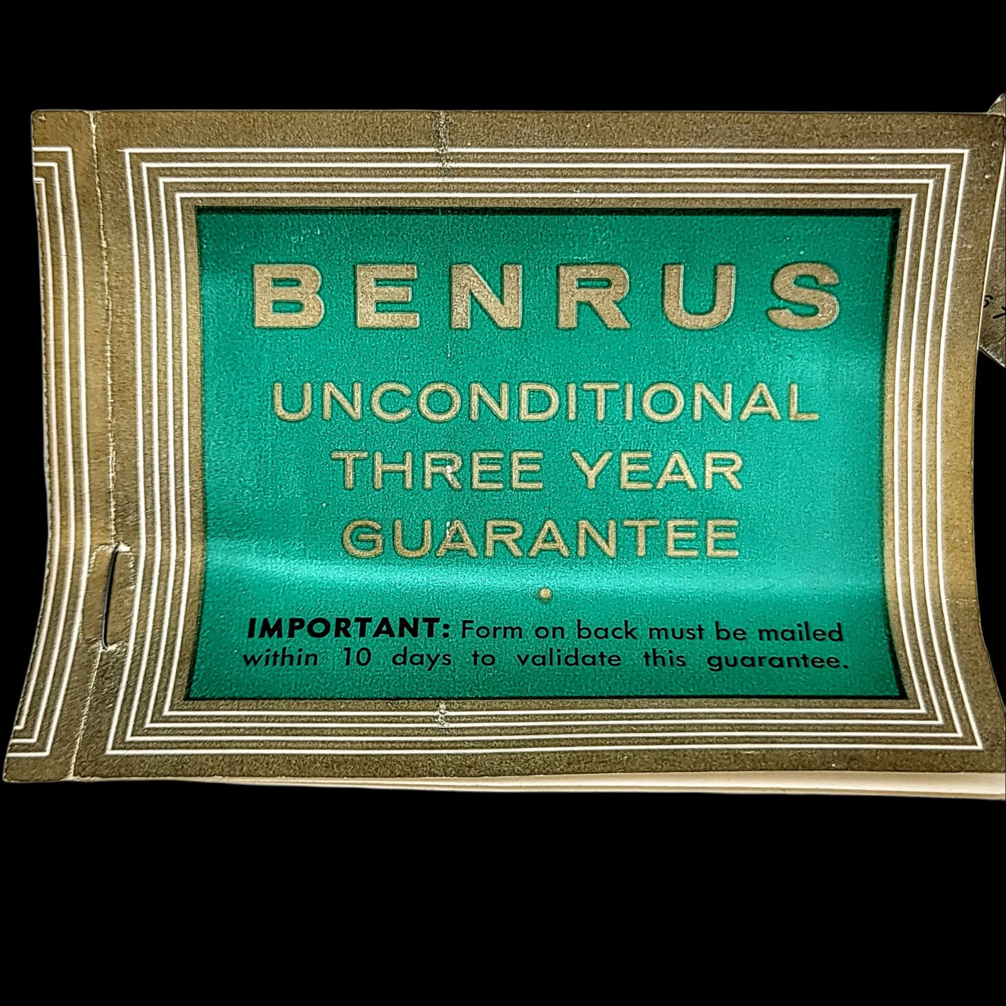 1960's BENRUS Three Stars Self-Winding Watch Cal. ETA 2375