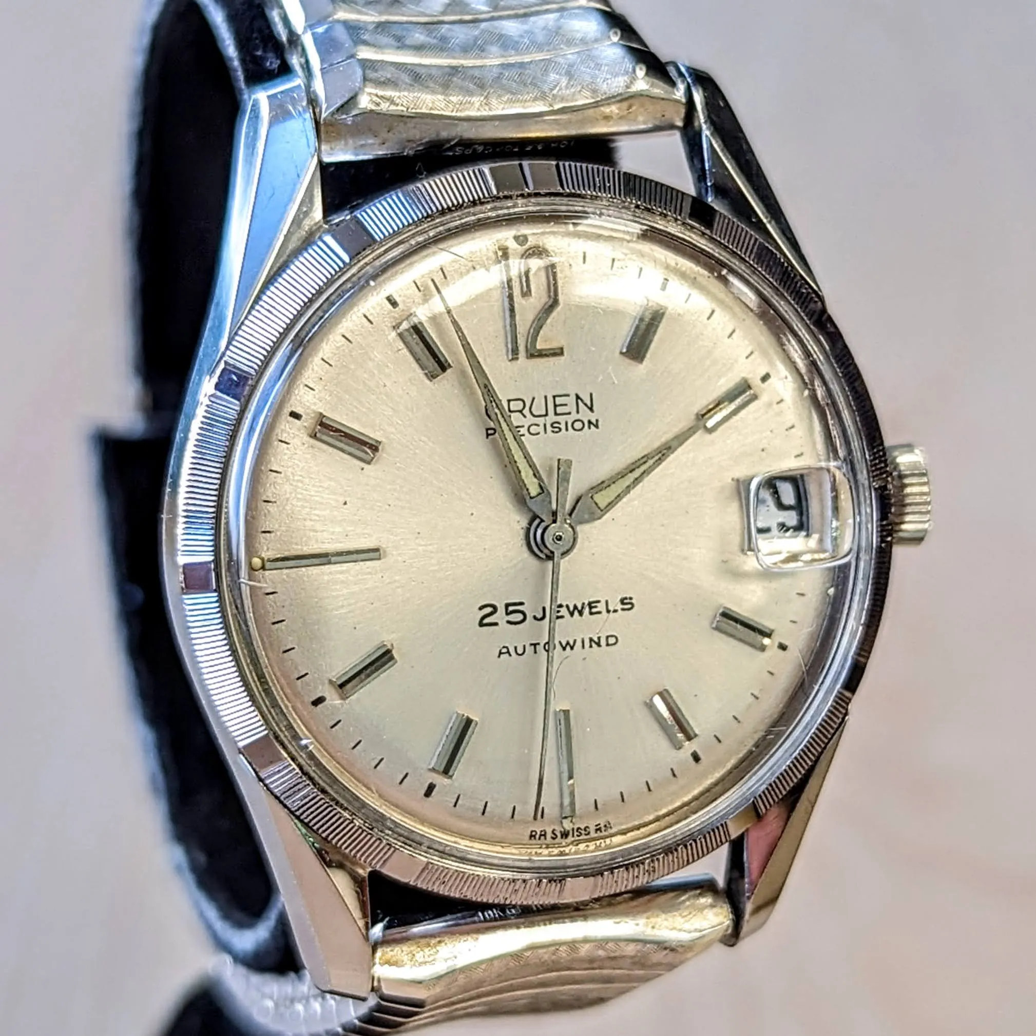 1960's GRUEN Precision Autowind Wristwatch 25 Jewels Cal. 712CA Swiss Made Watch