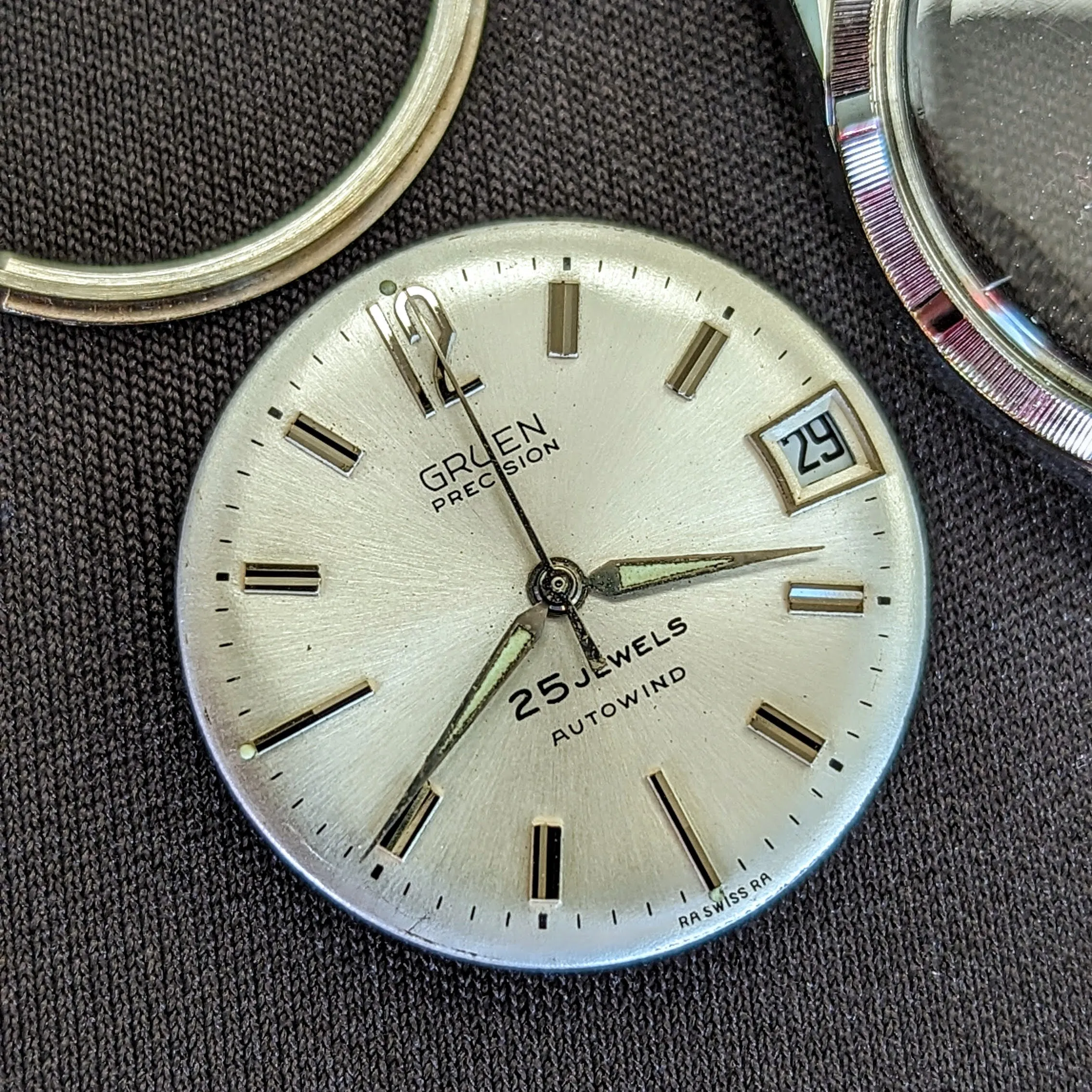 1960's GRUEN Precision Autowind Wristwatch 25 Jewels Cal. 712CA Swiss Made Watch