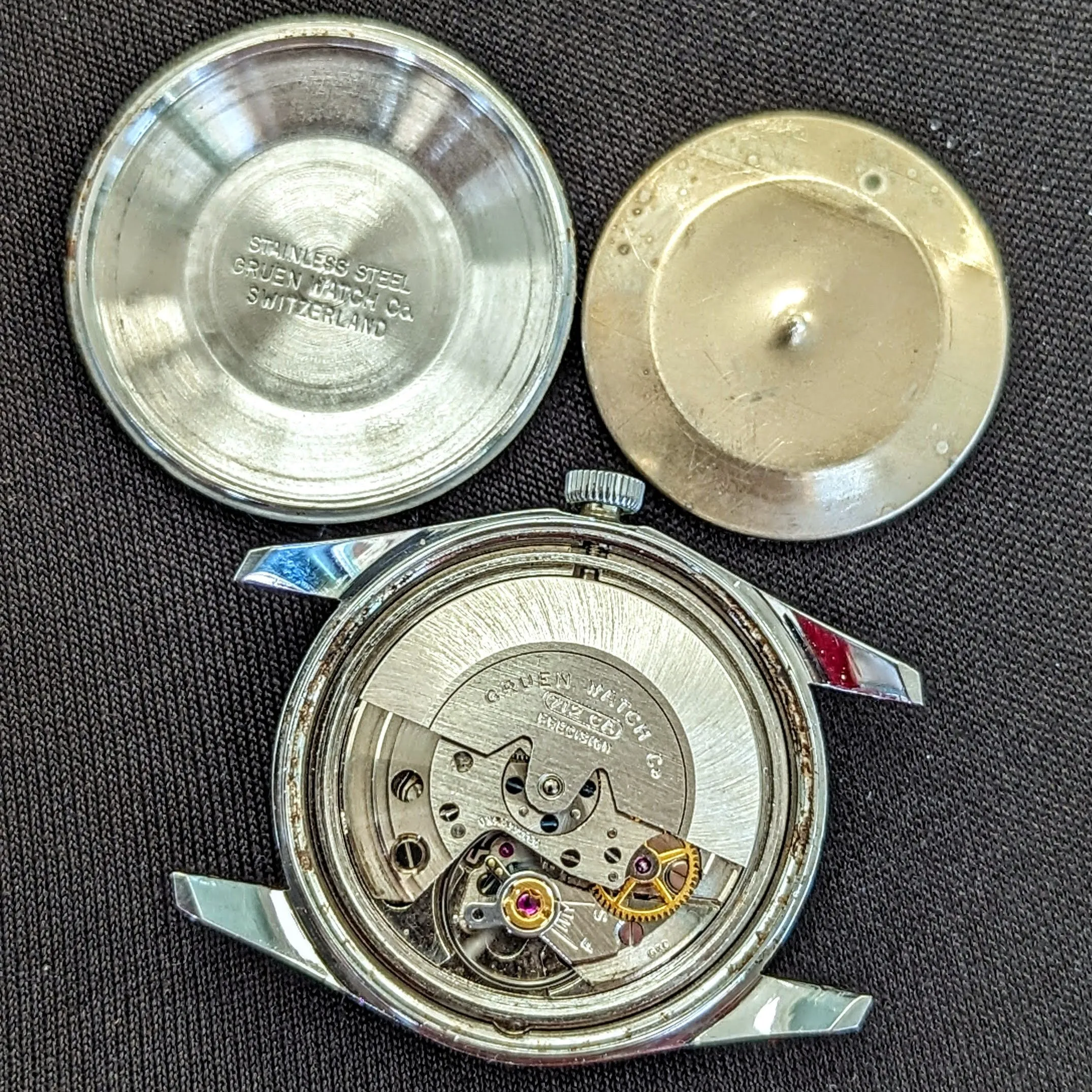 1960's GRUEN Precision Autowind Wristwatch 25 Jewels Cal. 712CA Swiss Made Watch