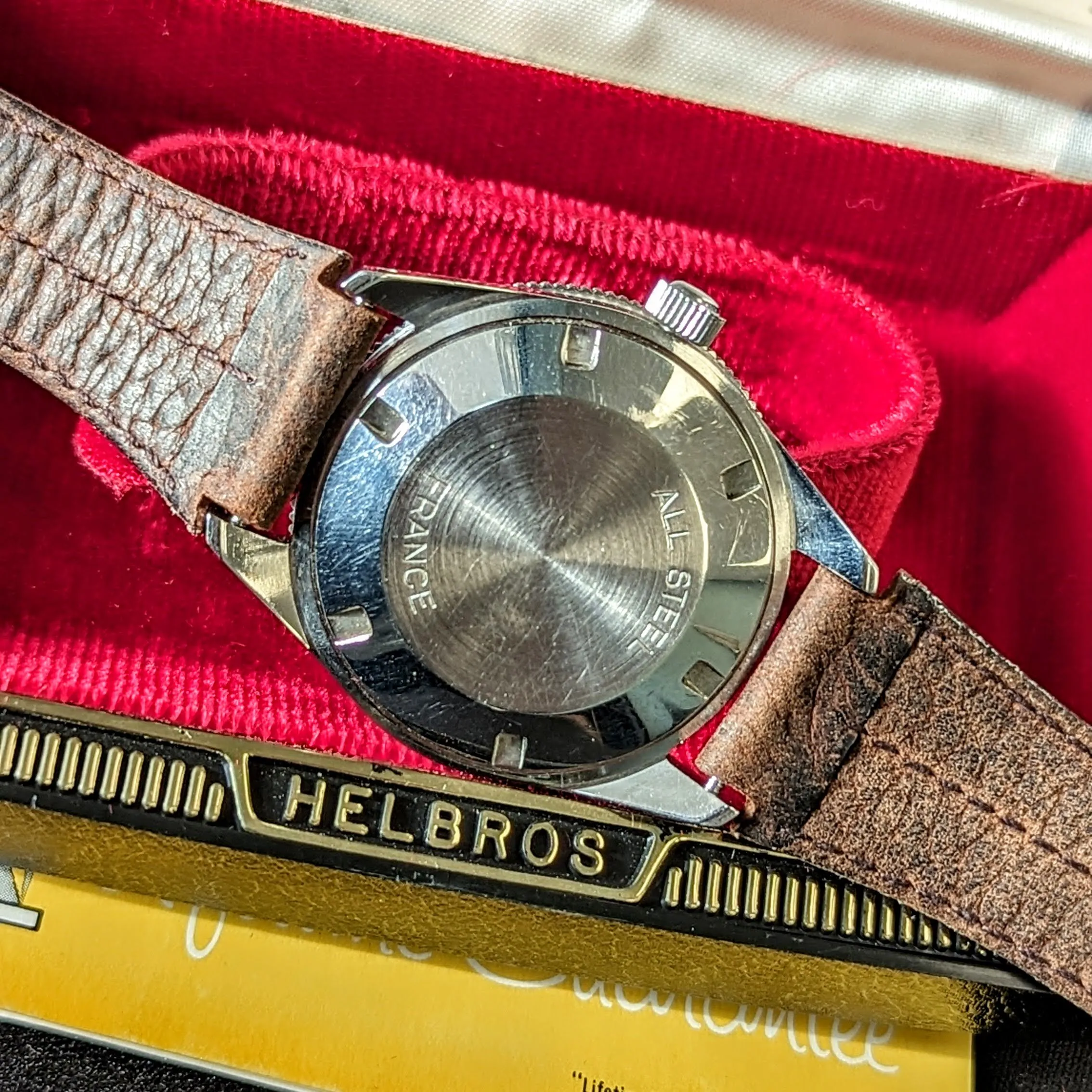1960s HELBROS Invincible Skin Diver Automatic Wristwatch 17 Jewels Cal. PUW 1461 Germany Made