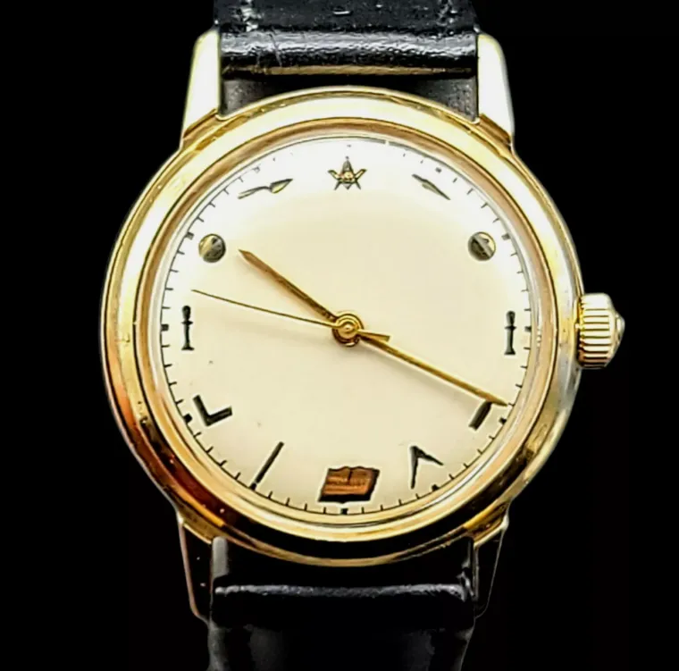 1960's MASONIC Vintage Elgin Watch Grade 720 France Made