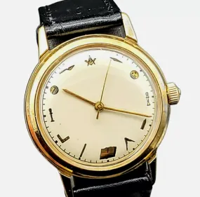 1960's MASONIC Vintage Elgin Watch Grade 720 France Made