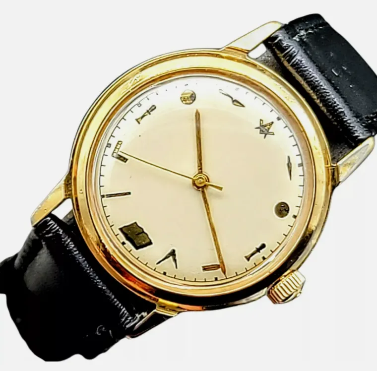 1960's MASONIC Vintage Elgin Watch Grade 720 France Made