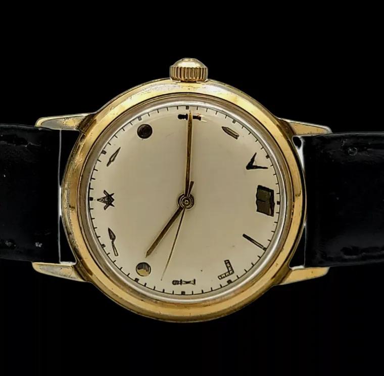 1960's MASONIC Vintage Elgin Watch Grade 720 France Made