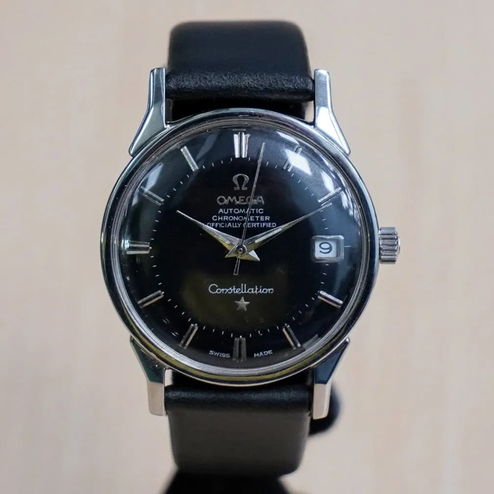 1962 OMEGA Constellation Calendar Watch Ref. 14902 Cal. 561 Black "Pie-Pan" Dial - IN BOX!