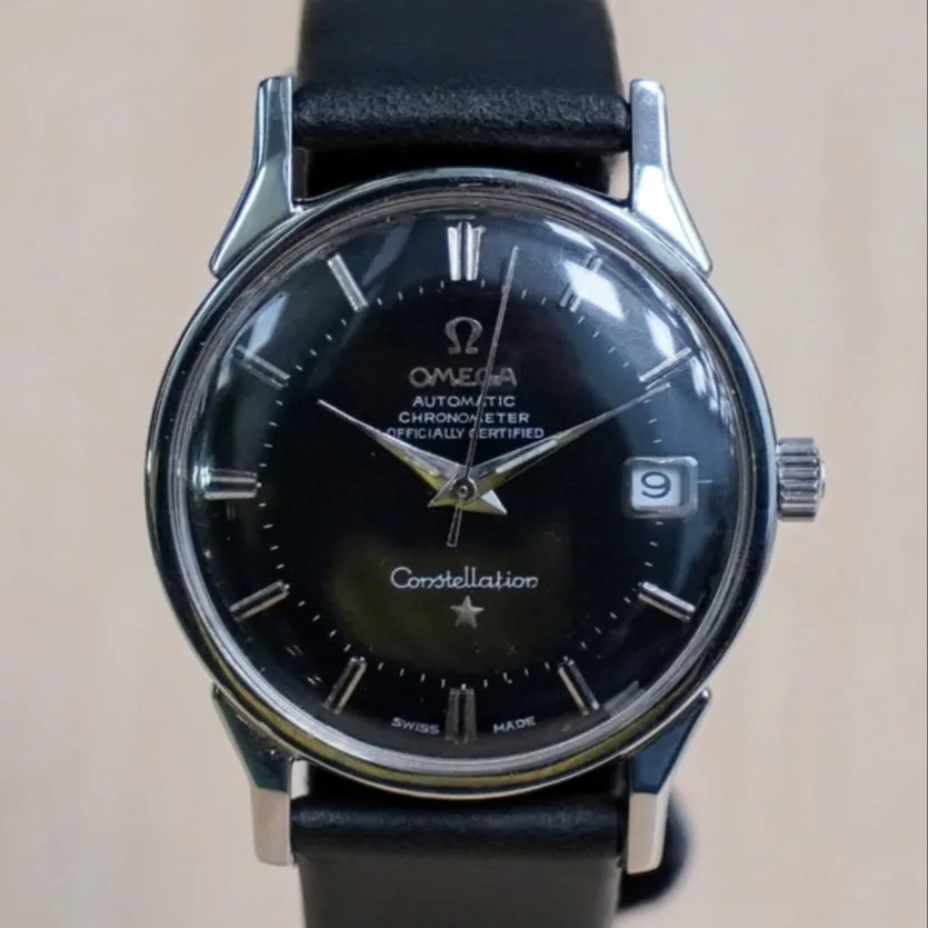 1962 OMEGA Constellation Calendar Watch Ref. 14902 Cal. 561 Black "Pie-Pan" Dial - IN BOX!
