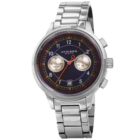 Akribos XXIV Quartz Blue Dial Stainless Steel Men's Watch AK1071SSBU
