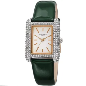 Akribos Xxiv Quartz Crystal White Dial Ladies Watch AK1068GN