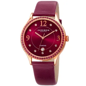 Akribos Xxiv Quartz Diamond Purple Dial Ladies Watch AK1011PU