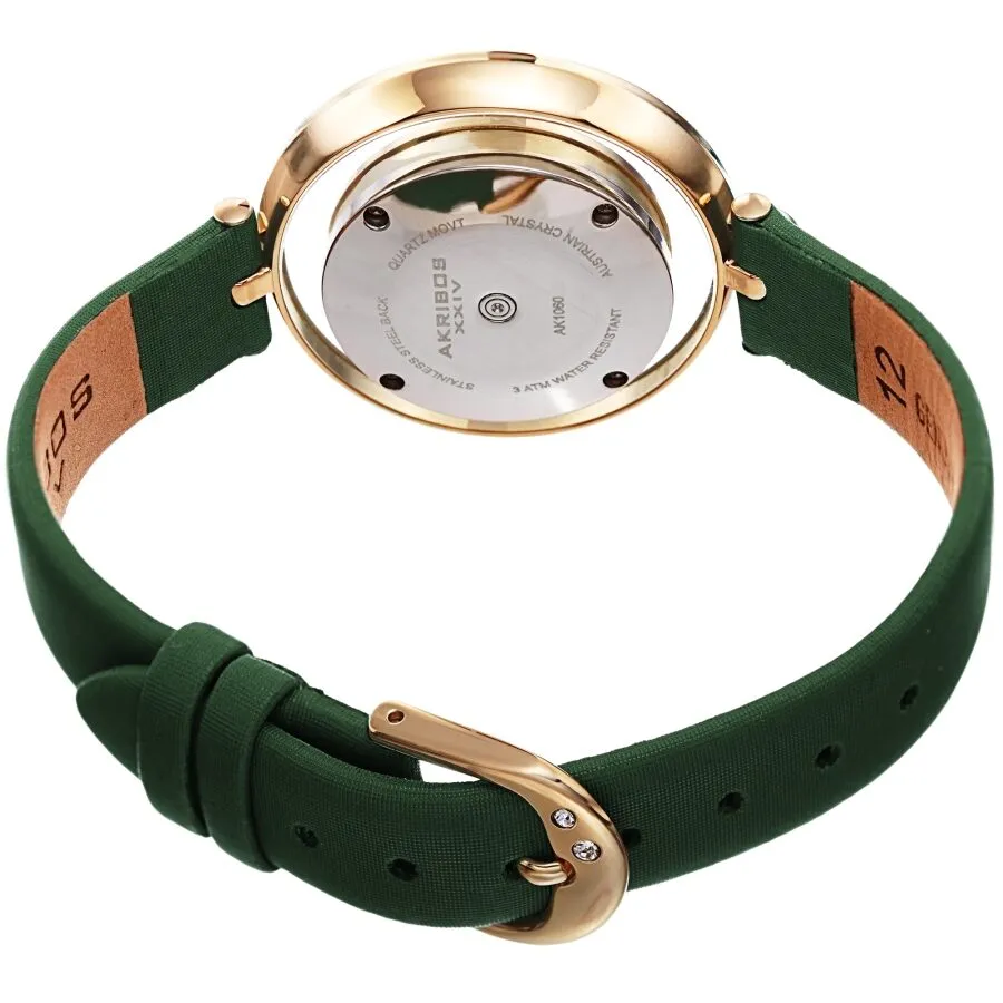 Akribos Xxiv Quartz White Dial Ladies Watch AK1060GN