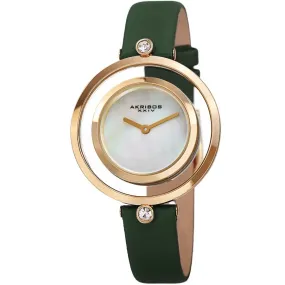 Akribos Xxiv Quartz White Dial Ladies Watch AK1060GN