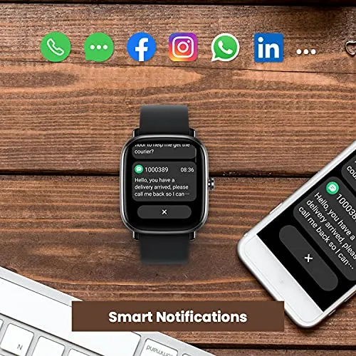 Amazfit GTS 2 Mini Smart Watch GPS Fitness Tracker for Men Women, Alexa Built-in, 14 Days Battery Life, 70  Sports Modes, Blood Oxygen Heart Rate Sleep Monitor, AMOLED Screen, 5 ATM Waterproof-Black