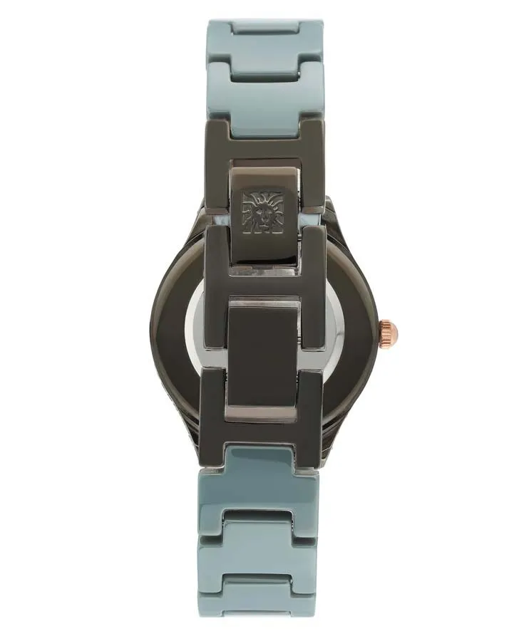 Anne Klein Gunmetal Dial Ladies Watch 2389GYLB