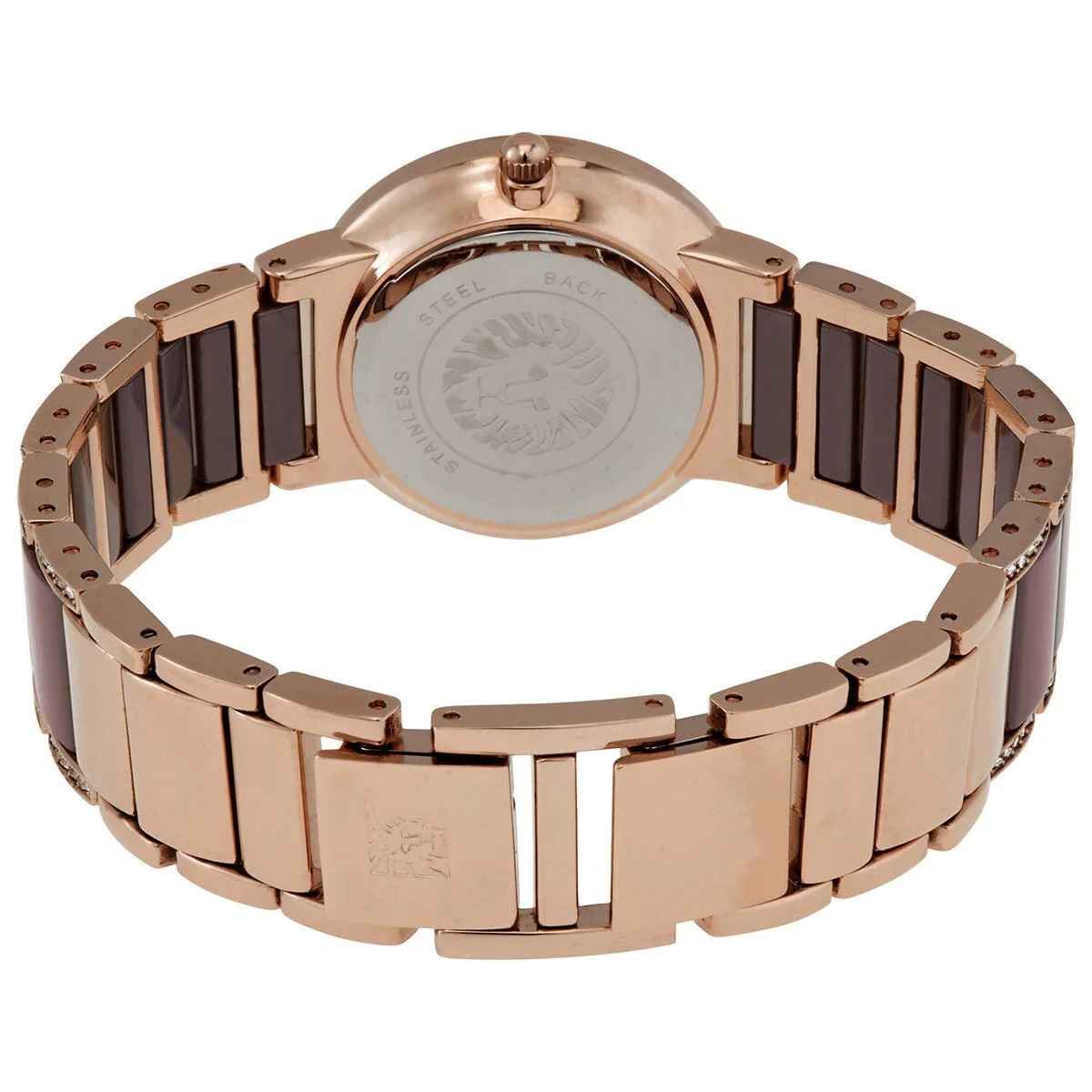 Anne Klein Quartz Crystal Mauve Mother of Pearl Dial Ladies Watch 3306MVRG