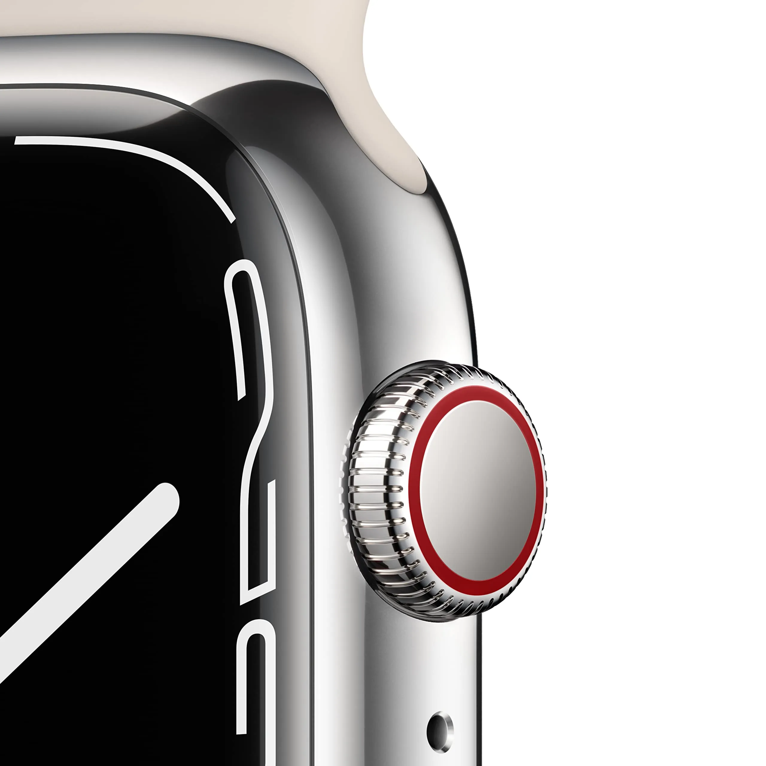 Apple Watch Series 7 [GPS   Cellular 45mm] Smart Watch w/Silver Stainless Steel Case with Starlight Sport Band. Fitness Tracker, Blood Oxygen & ECG Apps, Always-On Retina Display, Water Resistant