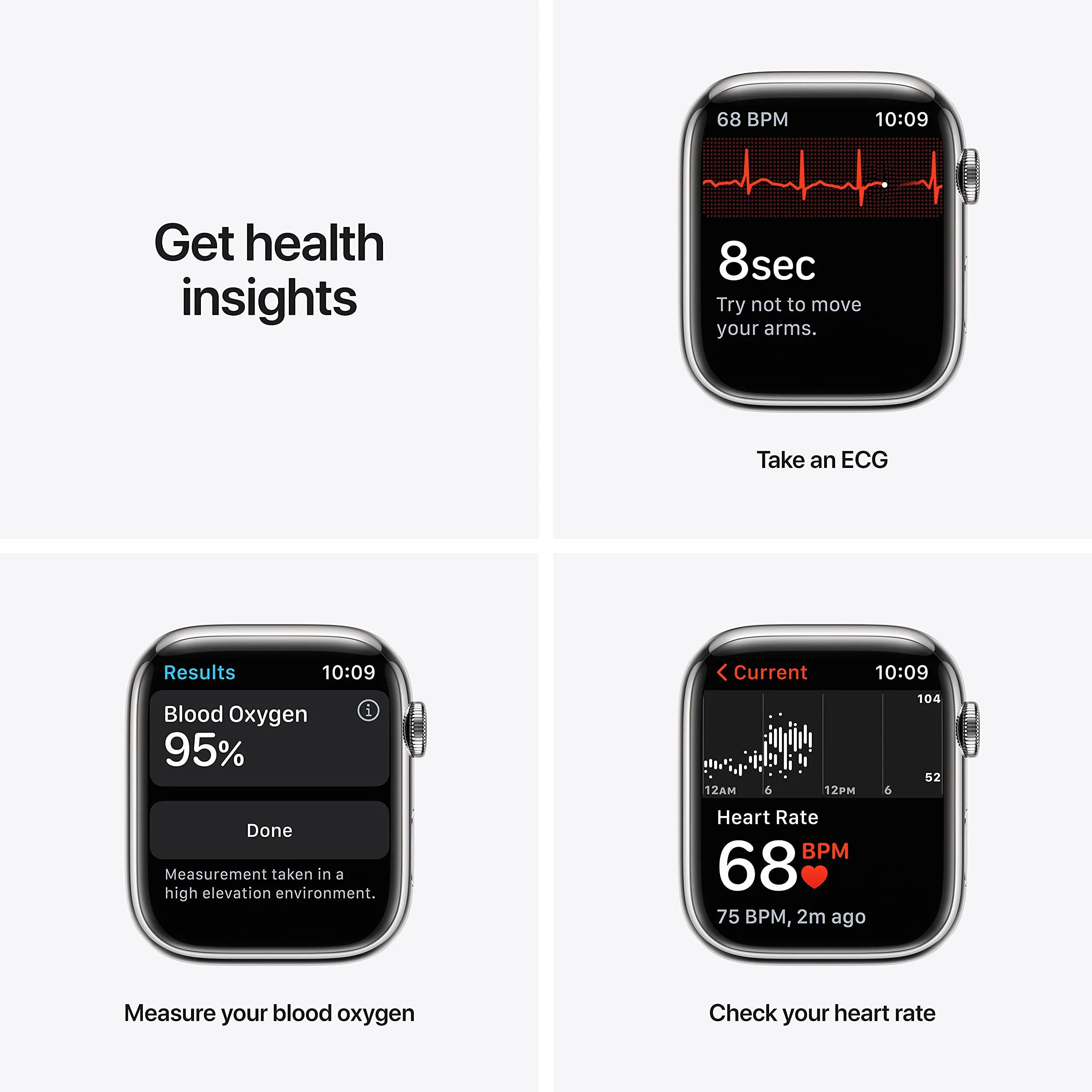 Apple Watch Series 7 [GPS   Cellular 45mm] Smart Watch w/Silver Stainless Steel Case with Starlight Sport Band. Fitness Tracker, Blood Oxygen & ECG Apps, Always-On Retina Display, Water Resistant