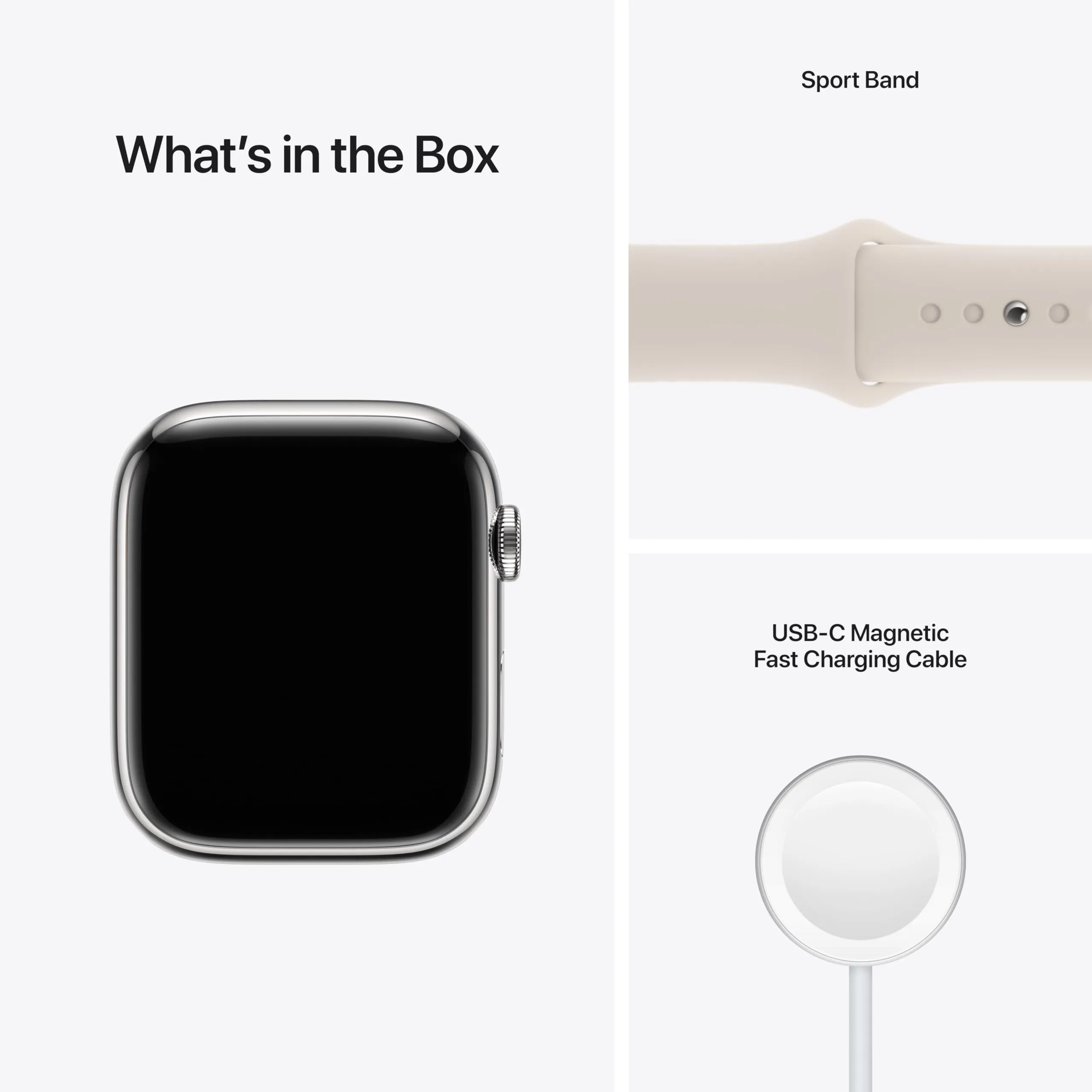 Apple Watch Series 7 [GPS   Cellular 45mm] Smart Watch w/Silver Stainless Steel Case with Starlight Sport Band. Fitness Tracker, Blood Oxygen & ECG Apps, Always-On Retina Display, Water Resistant