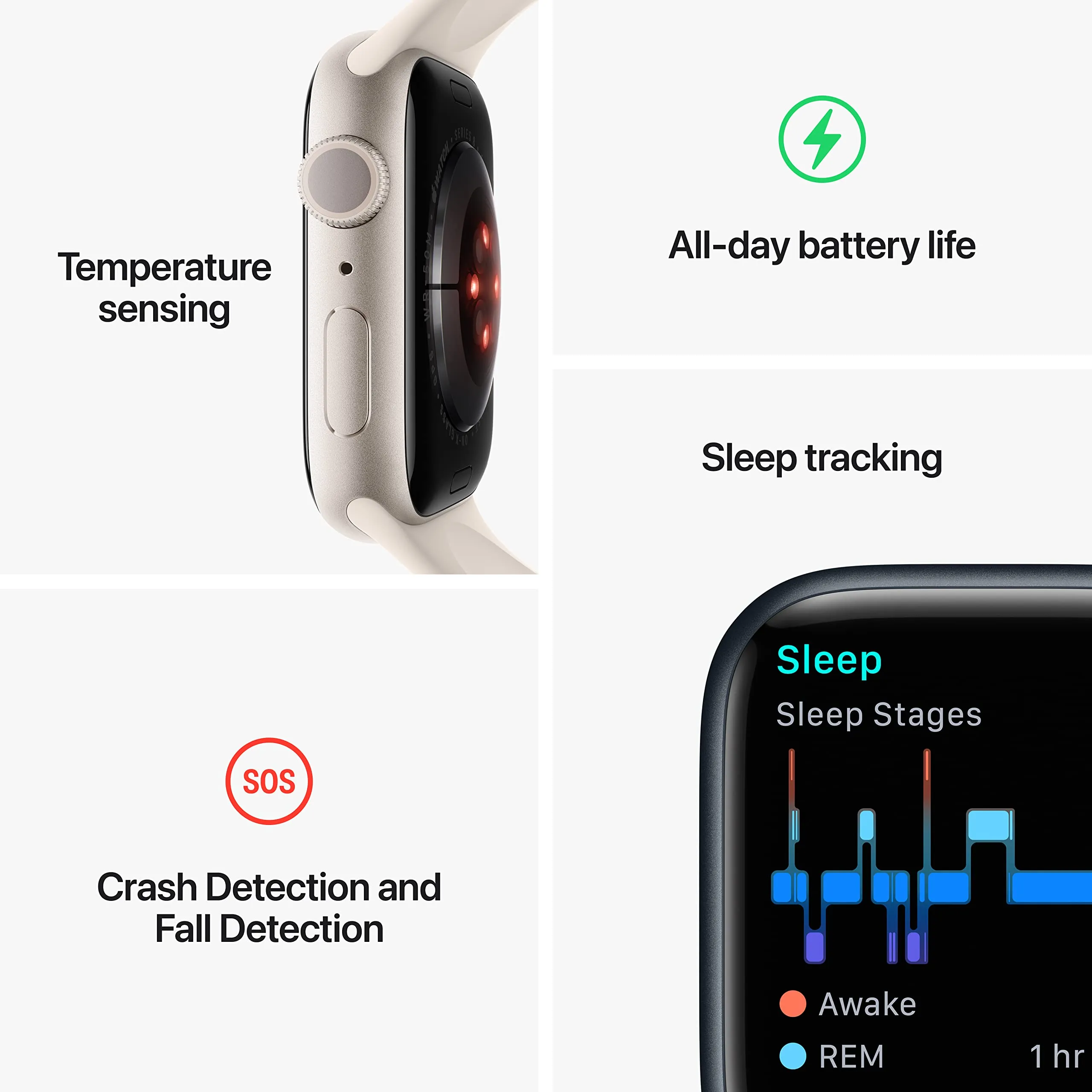 Apple Watch Series 8 [GPS 41mm] Smart Watch w/ (Product) RED Aluminum Case with (Product) RED Sport Band - M/L. Fitness Tracker, Blood Oxygen & ECG Apps, Always-On Retina Display, Water Resistant