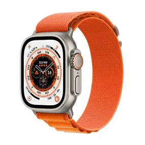 Apple Watch Ultra (GPS   Cellular, 49mm) Smartwatch - Titangehäuse, Alpine Loop Orange - Medium. Fitnesstracker, präzisesGPS, Aktionstaste, extra Lange Batterielaufzeit, helleres Retina Display