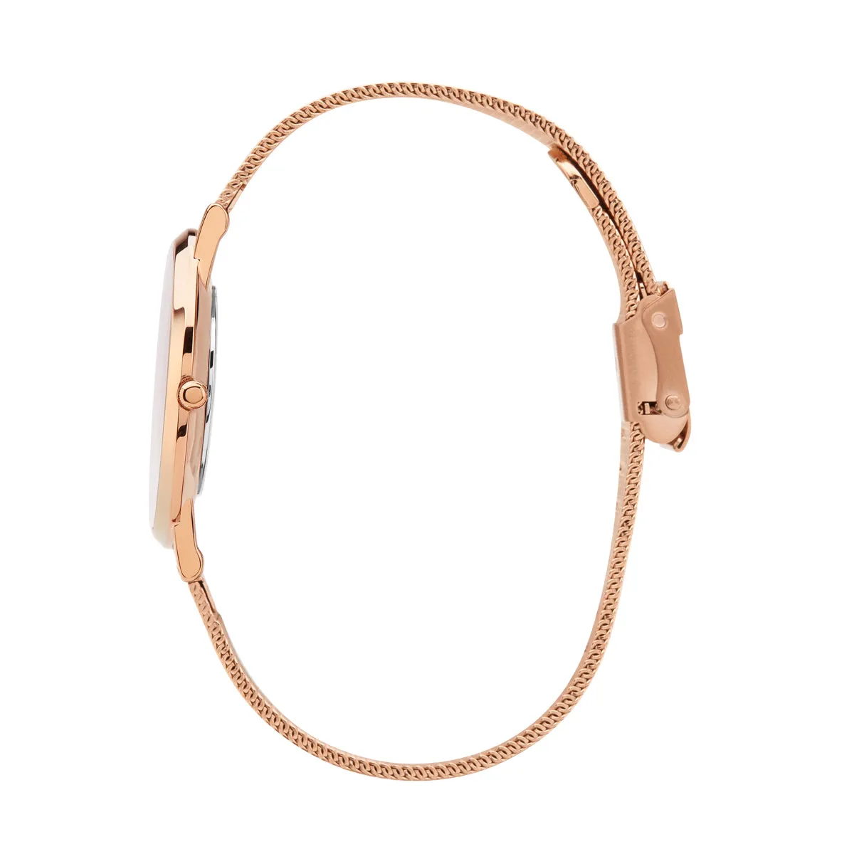Art Series Golden Red Rose Ultra Slim 30mm Rose Gold | Mesh Strap Watch
