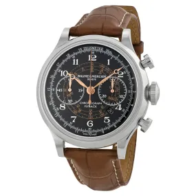 Baume and Mercier Capeland Flyback Chronograph Black Dial Men's Watch 10068