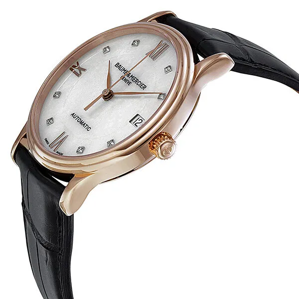 Baume and Mercier Classima Mother of Pearl Diamond Dial Ladies Watch 10077