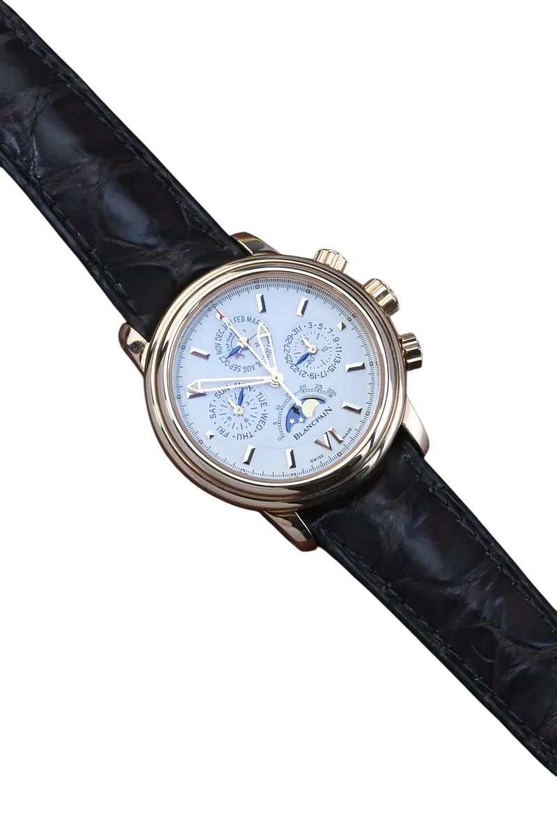 Blancpain Leman Chronograph Perpetual Calendar 18K Yellow Gold Men's Watch