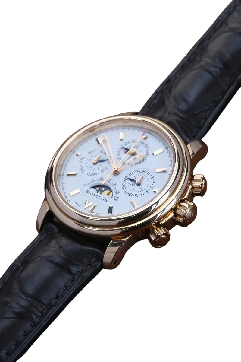Blancpain Leman Chronograph Perpetual Calendar 18K Yellow Gold Men's Watch