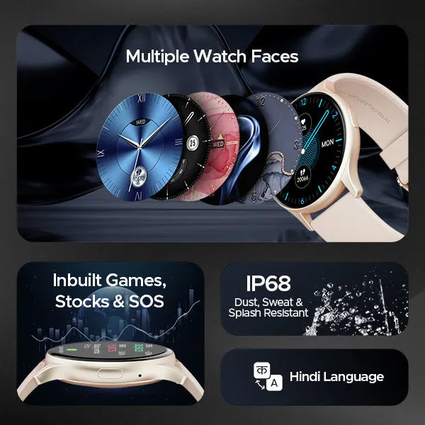 boAt Lunar Peak | Premium Smartwatch with Bluetooth Calling, 100  Sports Modes, AI Voice Assistant, SpO2 measurement